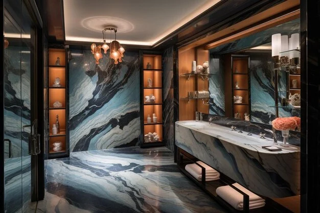 Blue Italian Marble Design