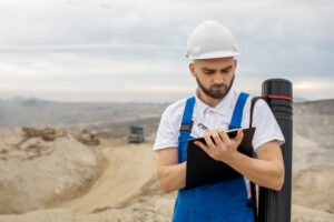 labor officer in marble quarry