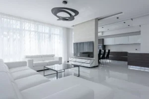 white italian marble home interior