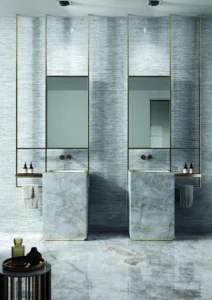 blue italian marble in bathroom