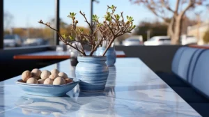 blue italian marble in furniture